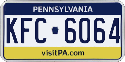 PA license plate KFC6064