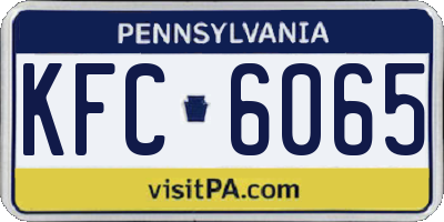 PA license plate KFC6065