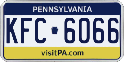 PA license plate KFC6066