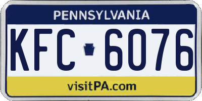 PA license plate KFC6076