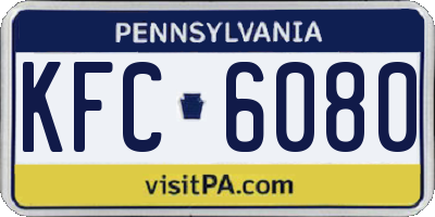 PA license plate KFC6080