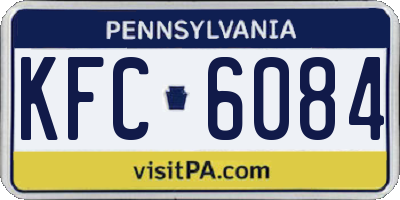PA license plate KFC6084