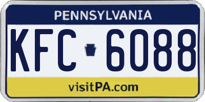 PA license plate KFC6088
