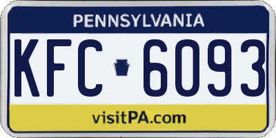 PA license plate KFC6093