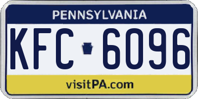 PA license plate KFC6096