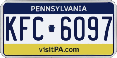 PA license plate KFC6097