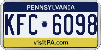 PA license plate KFC6098
