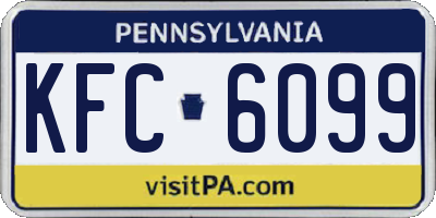 PA license plate KFC6099