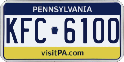 PA license plate KFC6100
