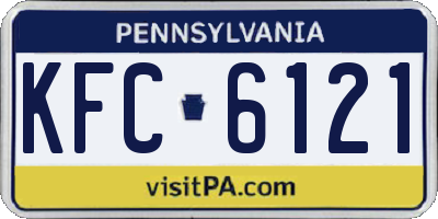 PA license plate KFC6121