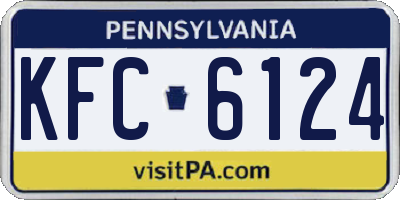 PA license plate KFC6124