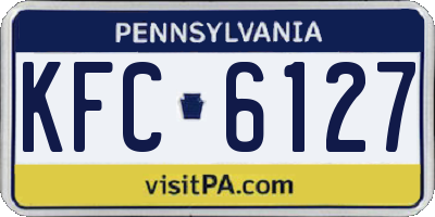 PA license plate KFC6127