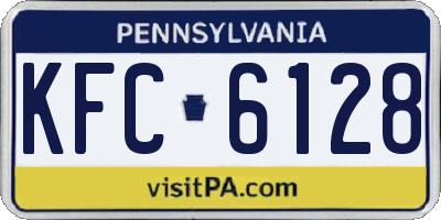 PA license plate KFC6128