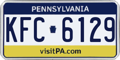 PA license plate KFC6129