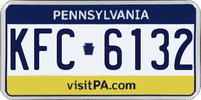 PA license plate KFC6132