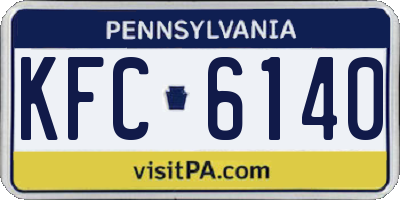 PA license plate KFC6140