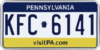 PA license plate KFC6141