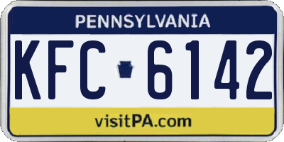 PA license plate KFC6142
