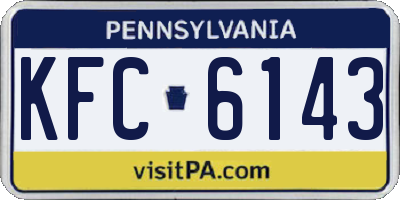 PA license plate KFC6143