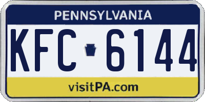 PA license plate KFC6144
