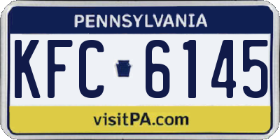 PA license plate KFC6145