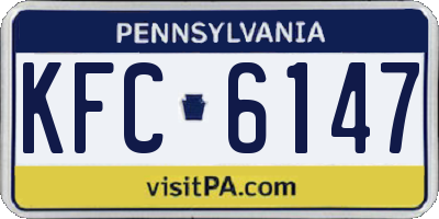 PA license plate KFC6147