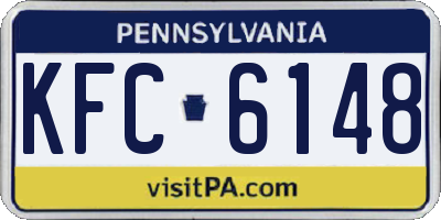 PA license plate KFC6148