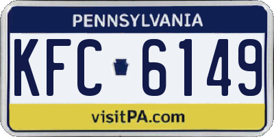 PA license plate KFC6149