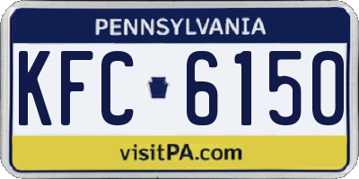 PA license plate KFC6150