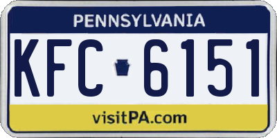 PA license plate KFC6151