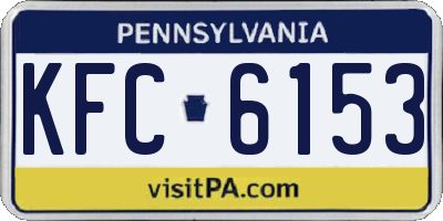 PA license plate KFC6153