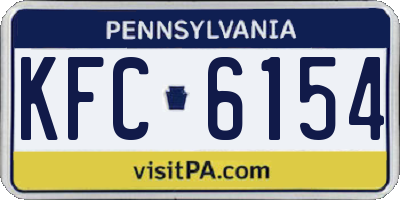PA license plate KFC6154