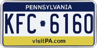 PA license plate KFC6160