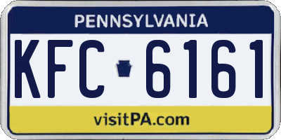 PA license plate KFC6161