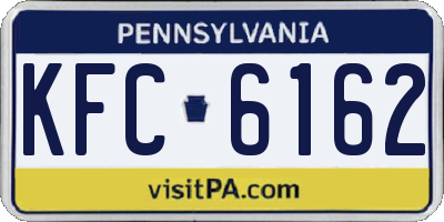 PA license plate KFC6162
