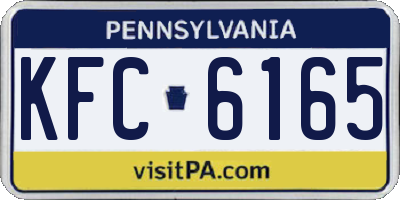 PA license plate KFC6165