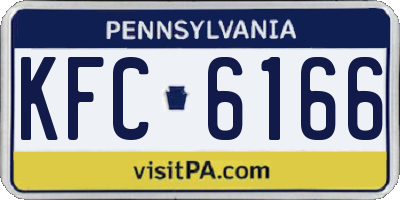 PA license plate KFC6166