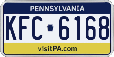PA license plate KFC6168