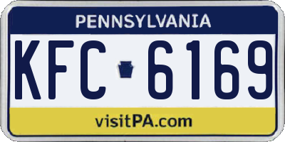 PA license plate KFC6169