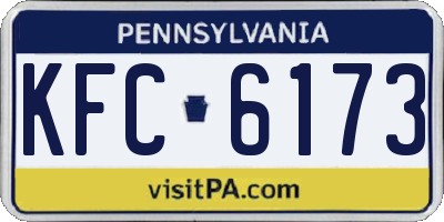 PA license plate KFC6173
