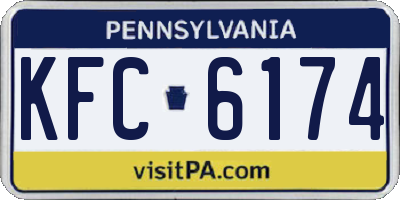 PA license plate KFC6174