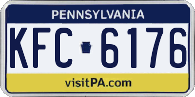 PA license plate KFC6176