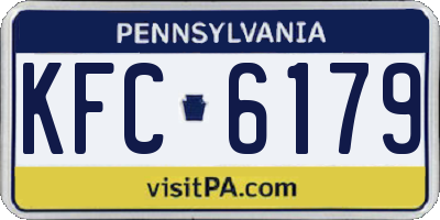 PA license plate KFC6179