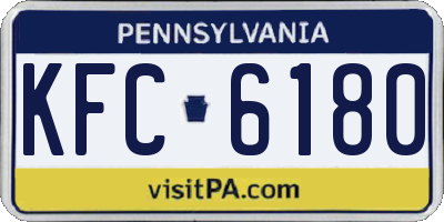 PA license plate KFC6180