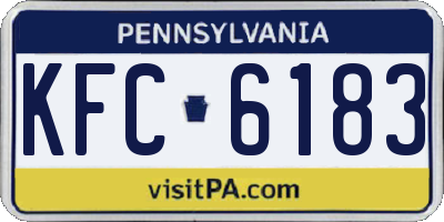 PA license plate KFC6183
