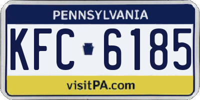 PA license plate KFC6185