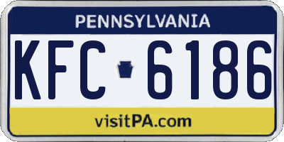 PA license plate KFC6186