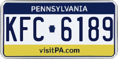 PA license plate KFC6189