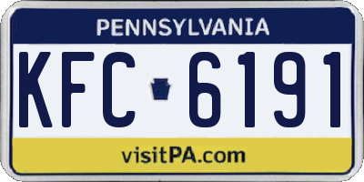 PA license plate KFC6191
