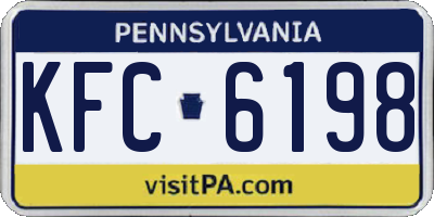 PA license plate KFC6198